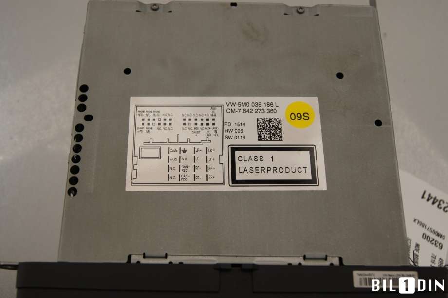 Bilstereo til VW Transporter / Caravelle 2009-2015 (Fase 2) (T5) (T5) (VOLKSWAGEN|5M0057186LX||5M0035186L)