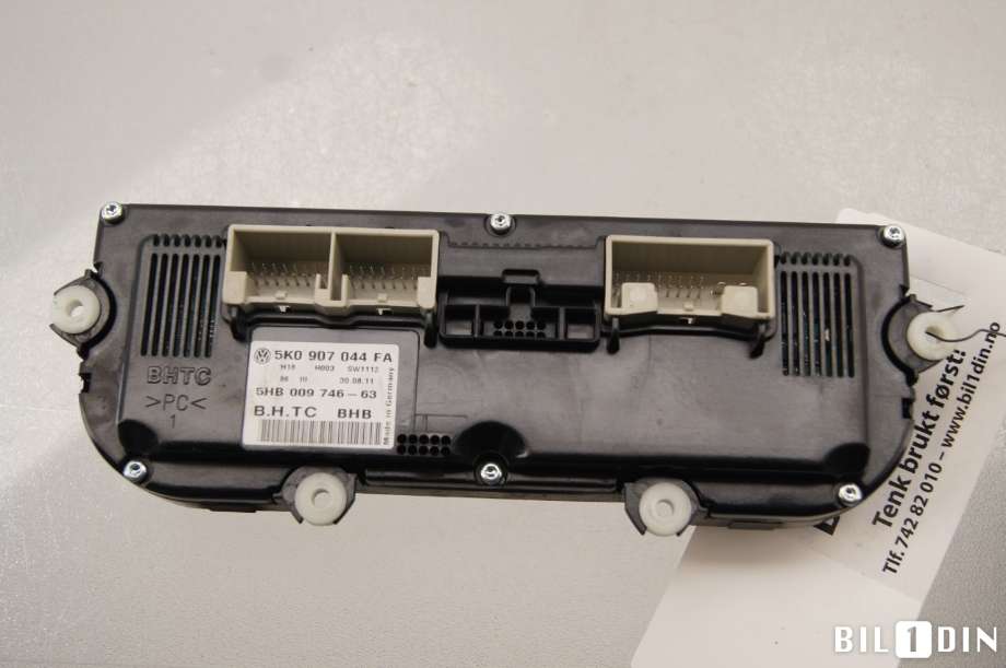 Varmeapparat betjening til VW Touran 2010-2015 (Type I, Fase 3)  (VOLKSWAGEN|5K0907044GM||5K0907044FA)