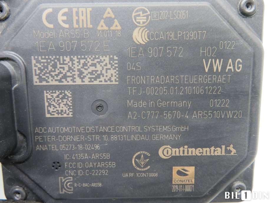 Sensor radar til VW ID.4 2020-->>  (1EA907572E|)