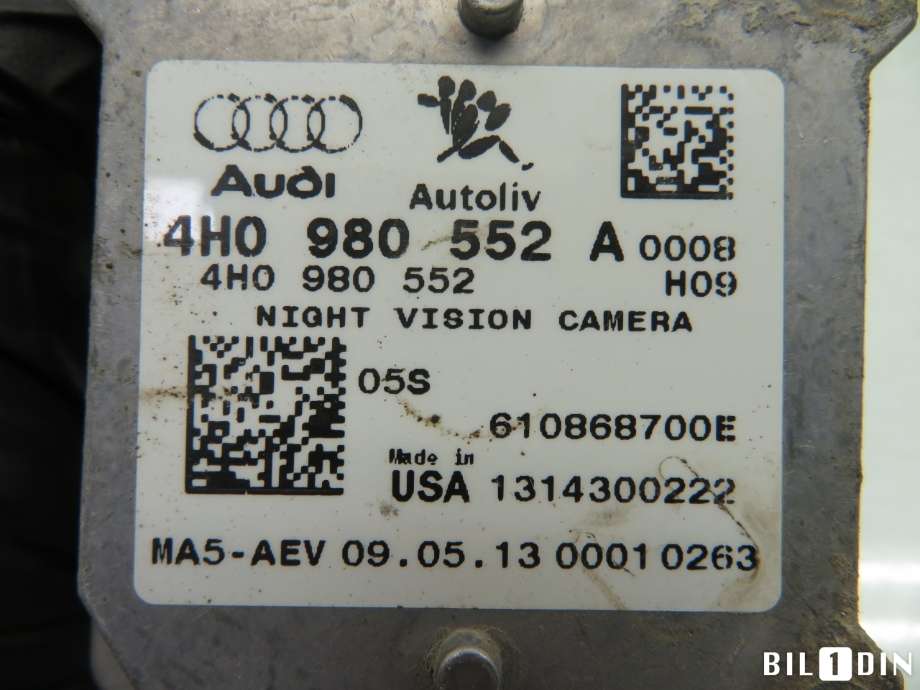 Kamera til Audi A6 2011-2014 (Type IV, Fase 1) (C7) (C7) (AUDI|4H0980552A|)