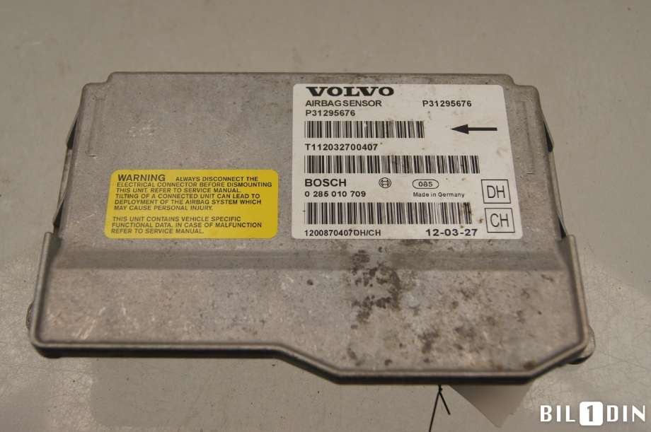 Airbag elektronikk til Volvo XC70 2008-2013 (Type II, Fase 1) (VOLVO|31295676||0285010709)