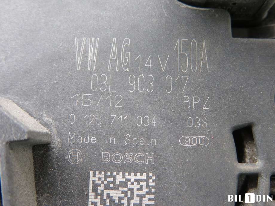 Dynamo til Audi A4 2007-2014 (Type IV) (B8) (B8) (AUDI|04L903017|04L903017X|)