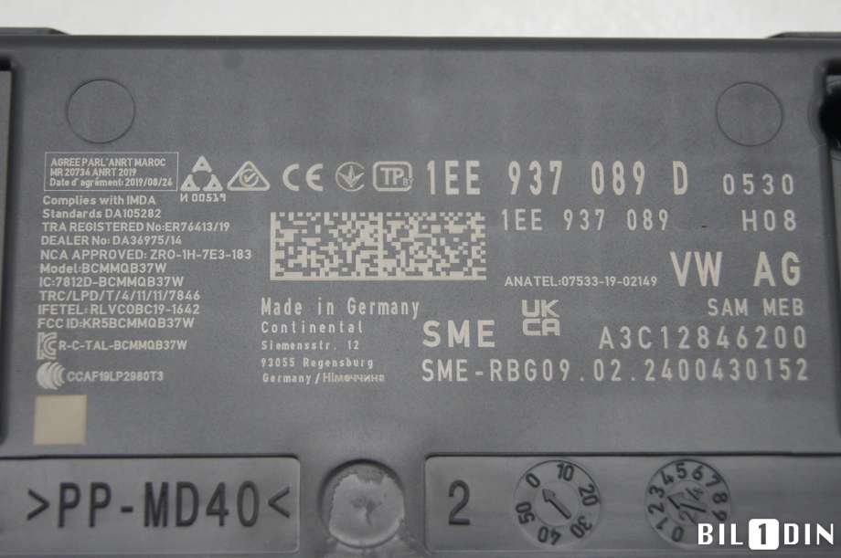 Styreenhet diverse til VW ID.4 2020-->>  (VOLKSWAGEN|1EE937089D|A3C12846200|)