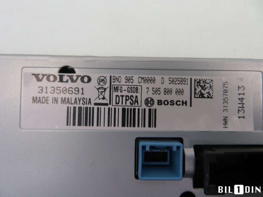 Instrument kjørecomputer til Volvo S60 2014-2019 (Type II, Fase 2)  (VOLVO|36050609||31350691)