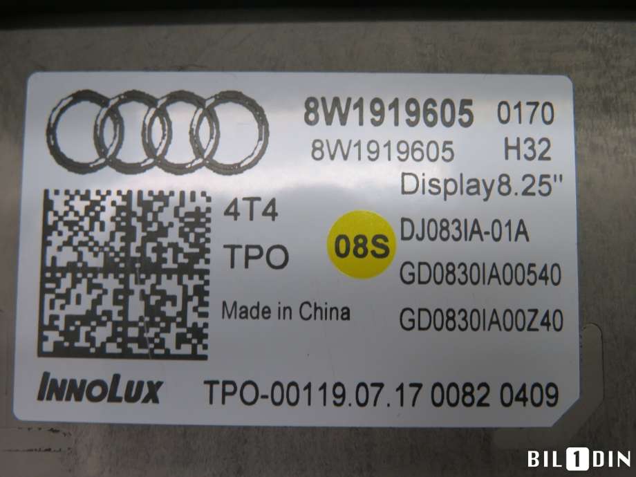 Instrument kjørecomputer til Audi A4, Allroad 2016-->> (Type II) (B9) (B9) (AUDI|8W1919605|)