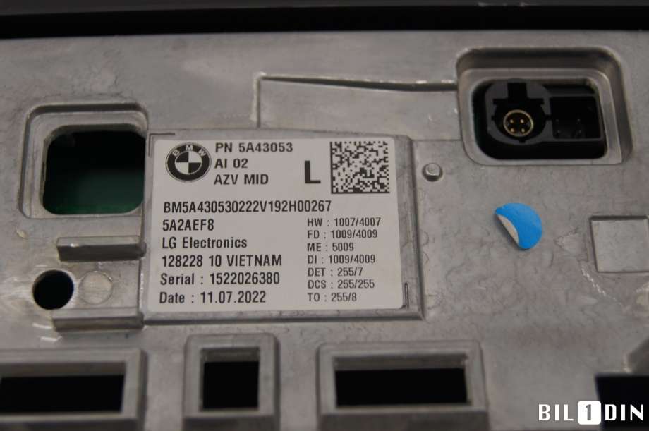 Instrument kjørecomputer til BMW iX 2021-->> (I20) (I20) (BMW|65505A79110||5A43053)