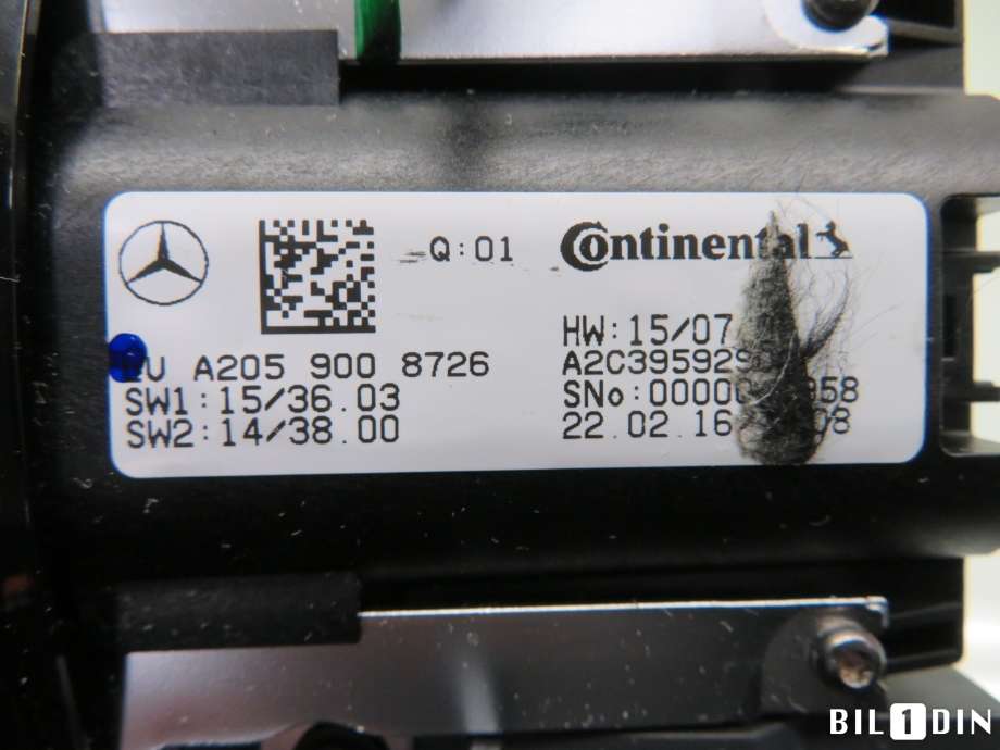 Bilstereo diverse til Mercedes C-Klasse 2014-2018 (Fase 1) (W205) (W205) (MERCEDES|A2059008726|)