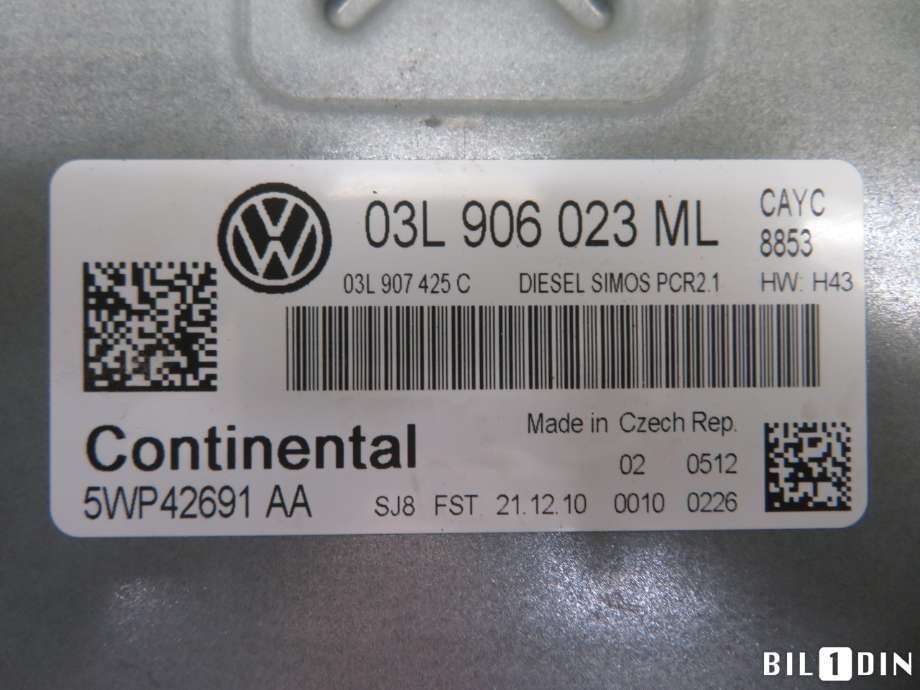 Styreenhet motor til VW Golf VI 2008-2012  (VOLKSWAGEN|03L906023ML|)