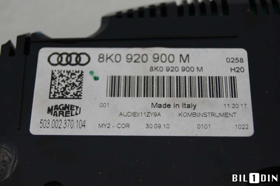 Instrumentpanel til Audi A4 2007-2014 (Type IV) (B8) (B8) (AUDI|8K0920900N||8K0920900M)