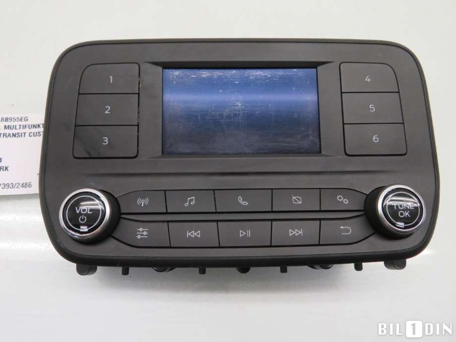 Multimedia display (MCU - Media Controller Unit) til Ford Transit Custom 2013-2023 (Type I) (FORD|H1BT18B955EG|2313864|)