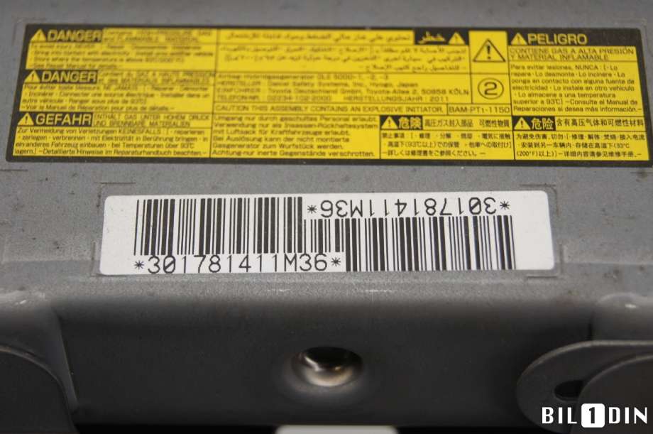 Airbag kne til Toyota RAV4 2009-2013 (Type III, Fase 2)  (TOYOTA|7390042010B0||301781411M36)