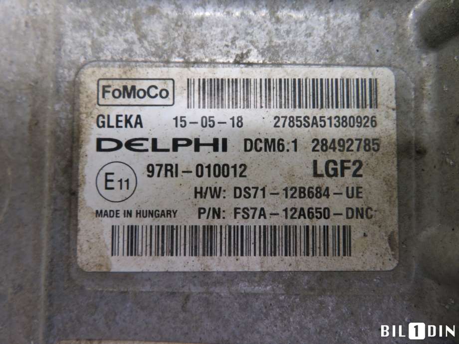 Styreenhet motor til Ford Mondeo 2014-2019 (Type V, Fase 1)  (FORD|RMDS7112A650XC|2037011|)