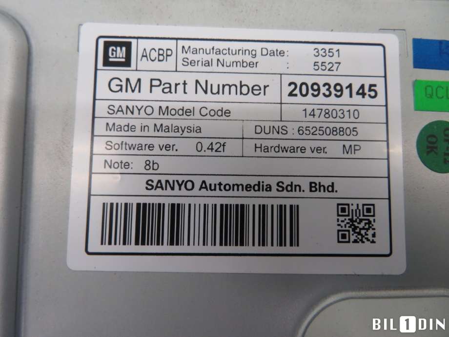 Instrument diverse til Opel Insignia A 2009-2014  (OPEL|42507400||20939145)