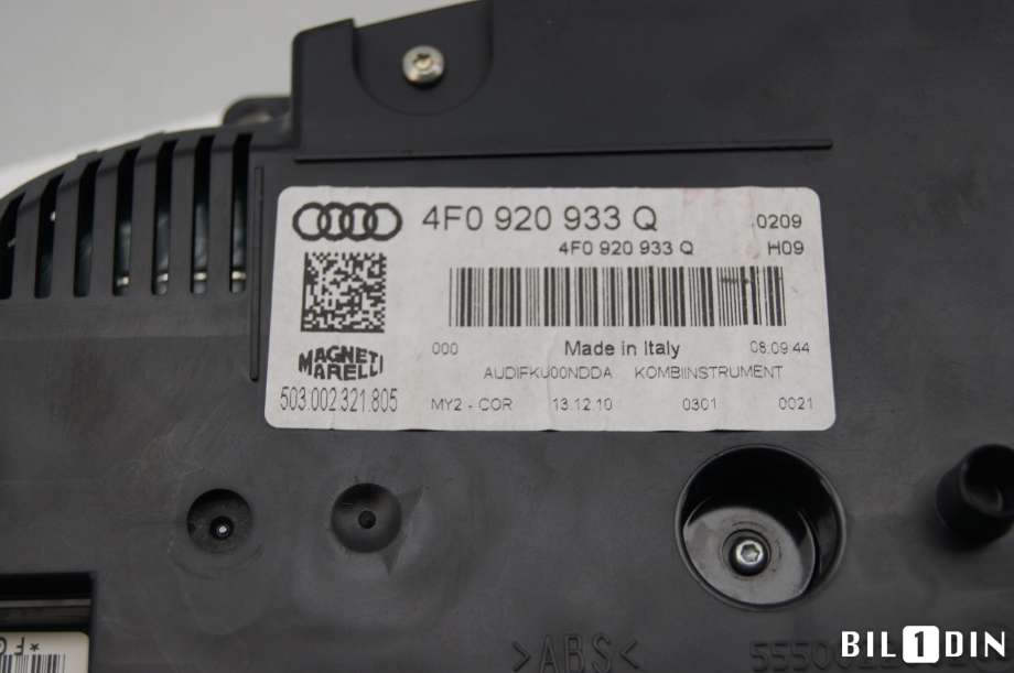Instrumentpanel til Audi A6 2008-2011 (Type III, Fase 2) (C6) (C6) (AUDI|4F0920933P|)