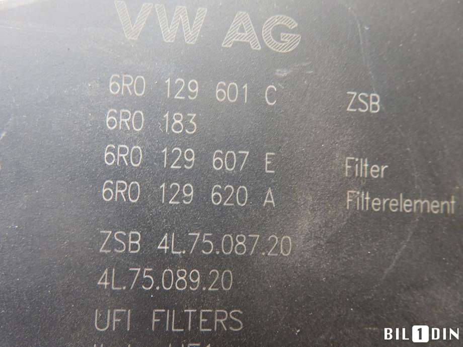 Luftfilterboks til Audi A1 2010-2014 (Type I, Fase 1) (AUDI|6R0129607F|)