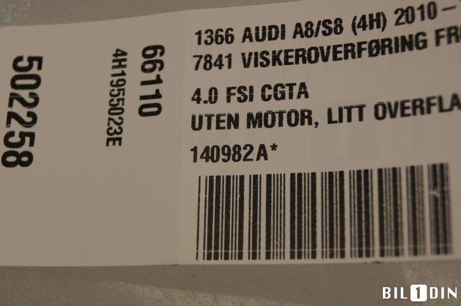 Girstang/girvelger automat til Audi A8 2010-2013 (Type III, Fase 1) (AUDI|4H1713105A||4H1927731)