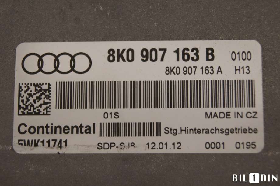 Styreenhet 4WD til Audi A5 2007-2016 (Type I)  (AUDI|8K0907163B|)