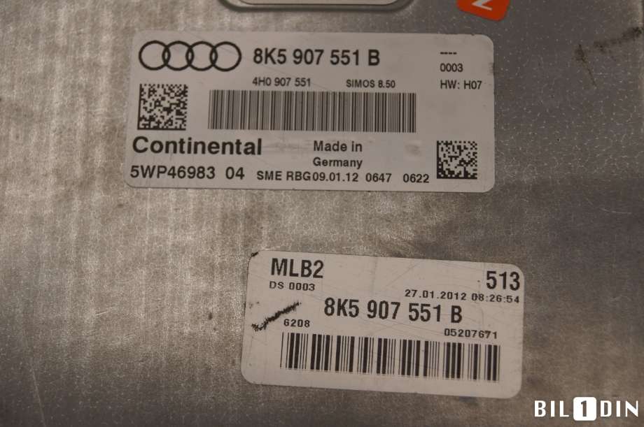 Styreenhet motor til Audi A5 2007-2016 (Type I) (AUDI|8K5907551D||8K5907551B)