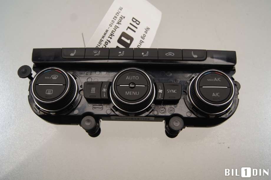 Varmeapparat betjening til VW Passat 2015-2019 (Fase 1) (B8) (B8) (VOLKSWAGEN|5GE907044AL|)