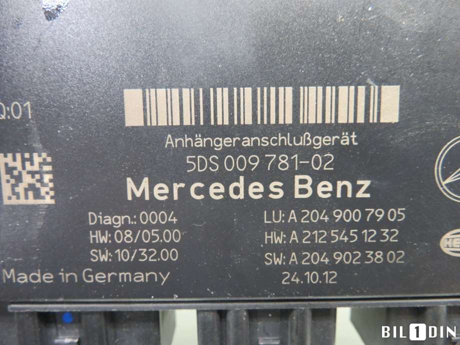 Styreenhet hengerfeste til Mercedes C-Klasse 2011-2014 (Fase 2) (W204) (W204) (MERCEDES|A2129007125|A2049007905|)