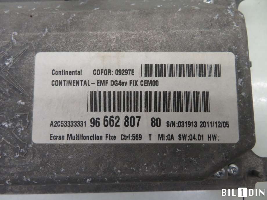 Instrument kjørecomputer til Peugeot 508 2011-2014 (Type I, Fase 1)  (PEUGEOT|6155JQ|)