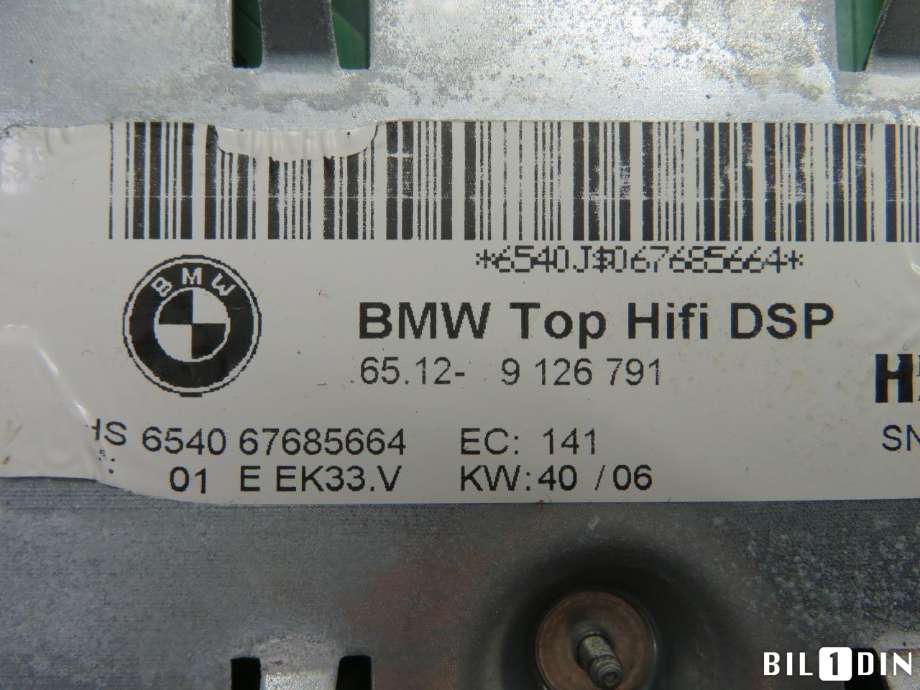 Bilstereo forsterker til BMW 3-Serie 2005-2011 (E90/E91/E92/E93) (E90/E91/E92/E93) (BMW|65129181743||65129126791)