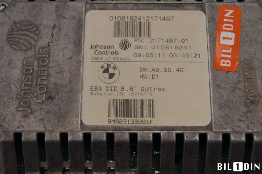 Multimedia display (MCU - Media Controller Unit) til BMW X1 2009-2015 (E84) (E84) (BMW|65509289585|)