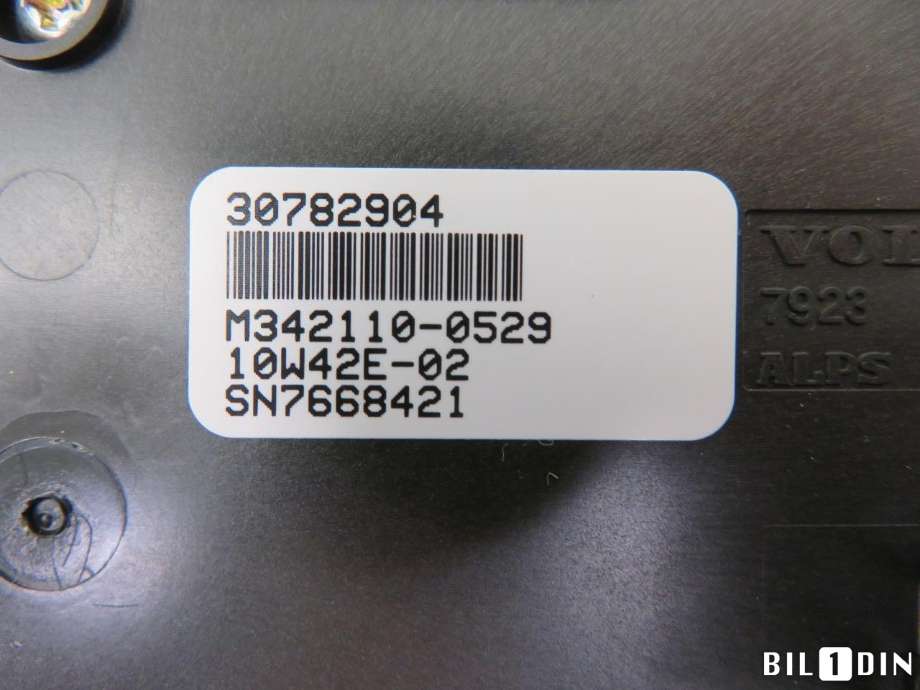 Varmeapparat betjening til Volvo XC70 2008-2013 (Type II, Fase 1) (VOLVO|30782904|)