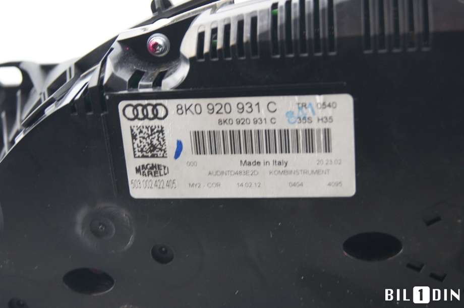 Instrumentpanel til Audi A4 2007-2014 (Type IV) (B8) (B8) (AUDI|8K0920931C|)