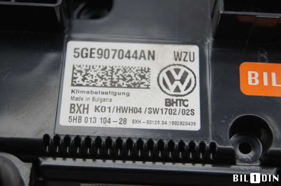Varmeapparat betjening til VW e-Golf 2017-2020 (Fase 2) (VOLKSWAGEN|5GE907044AN|)