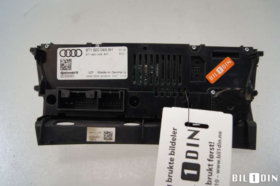 Varmeapparat betjening til Audi A4 2007-2014 (Type IV) (B8) (B8) (AUDI|8T1820043AH|)