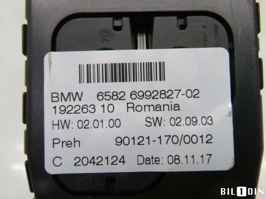 Bryter cruise control til BMW 3-Serie 2012-2018 (F30/F31/F34) (F30/F31/F34) (BMW|65826992827|)