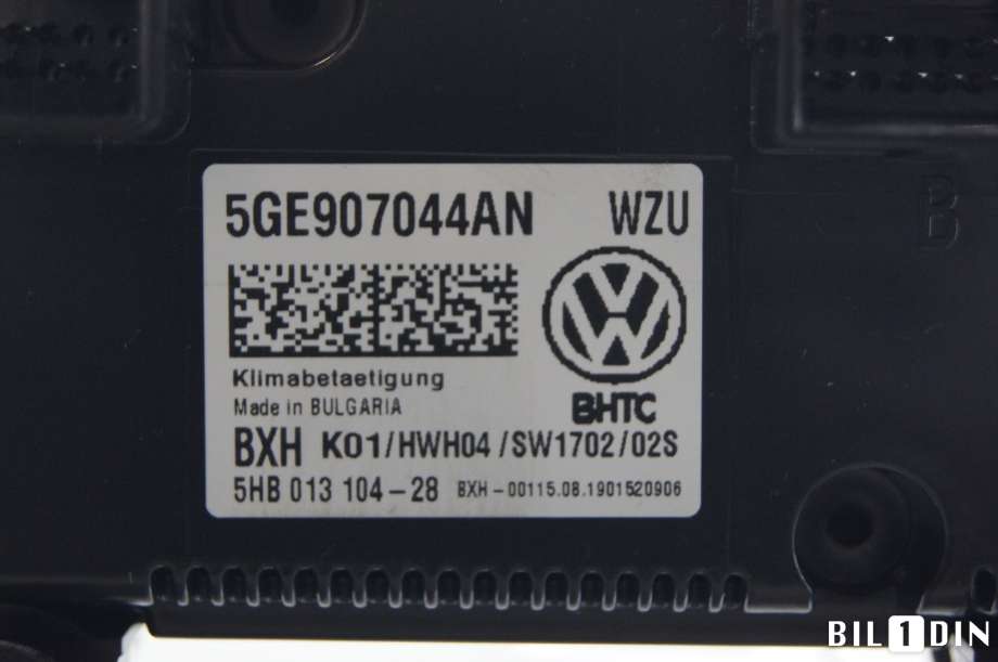 Varmeapparat betjening til VW e-Golf 2017-2020 (Fase 2)  (VOLKSWAGEN|5GE907044AN|)