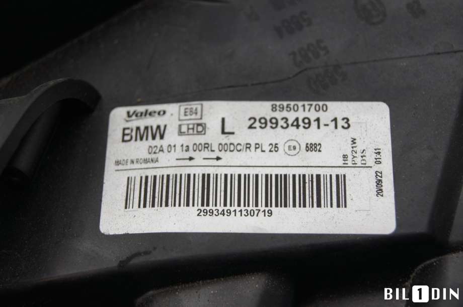Frontlykt venstre xenon til BMW X1 2009-2015 (E84) (E84) (BMW|63112993491|)
