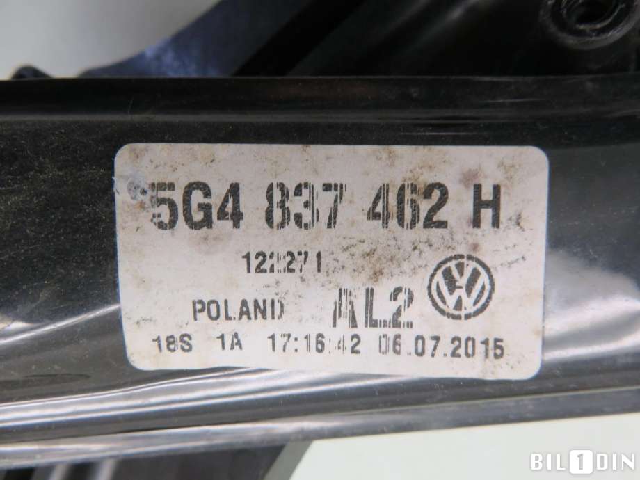 Ruteheis til VW e-Golf 2014-2017 (Fase 1)  (VOLKSWAGEN|5G4837462H|)