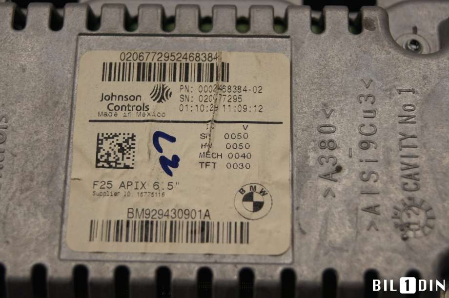 Instrument kjørecomputer til BMW X3 2010-2017 (F25) (F25) (BMW|65509294309|)