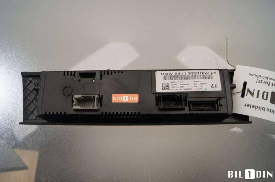 Varmeapparat betjening til BMW 3-Serie 2005-2011 (E90/E91/E92/E93) (E90/E91/E92/E93) (BMW|64119292262|)