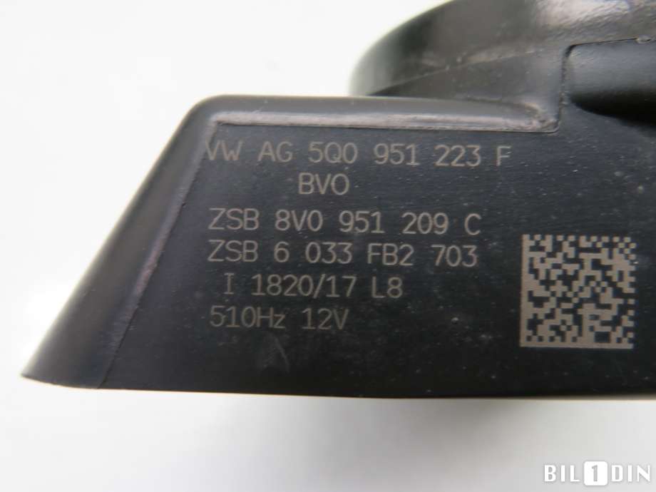 Horn/signalhorn til Audi A3 2016-2020 (Type III, Fase 2)  (AUDI|8V0951209C|)