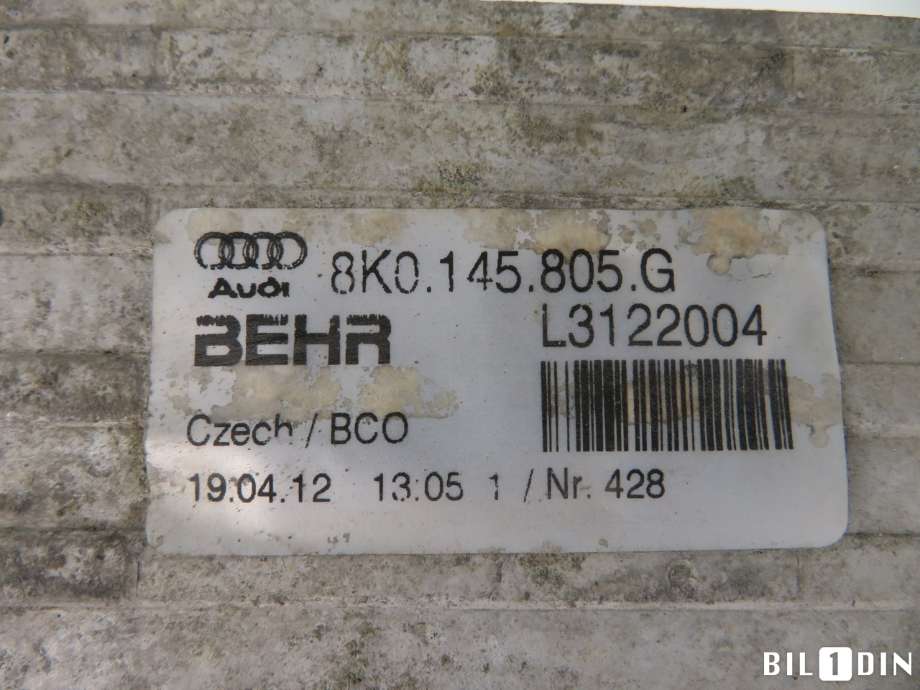 Intercooler til Audi A4 2007-2014 (Type IV) (B8) (B8) (AUDI|4G0 145 804 D|)