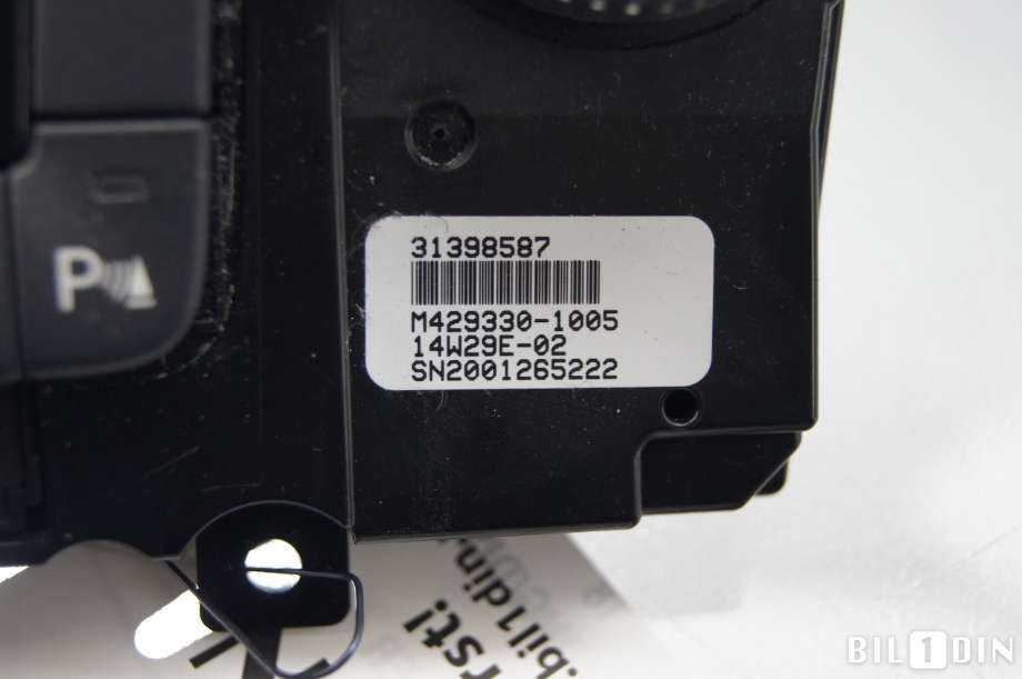 Varmeapparat betjening til Volvo V60/V60 CC 2013-2018 (Type I, Fase 2)  (VOLVO|31443425||31398587)