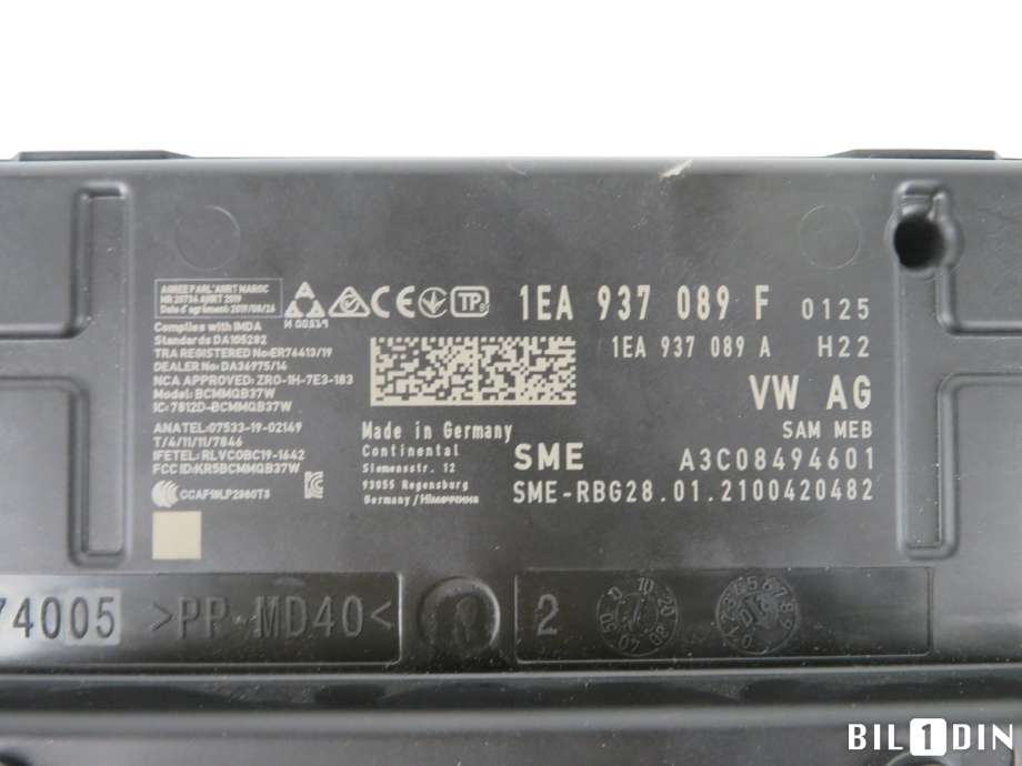 Styreenhet comfort (BCM) til VW ID.4 2020-->> (VW ID.4 st Pro MAX|1EA937089|)