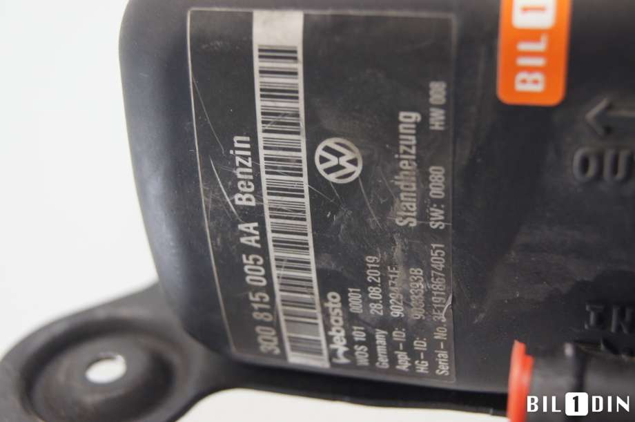 Bensinvarmer til VW Passat 2015-2019 (Fase 1) (B8) (B8) (VOLKSWAGEN|5WA815007D|5Q0898008J|3Q0815005AA)