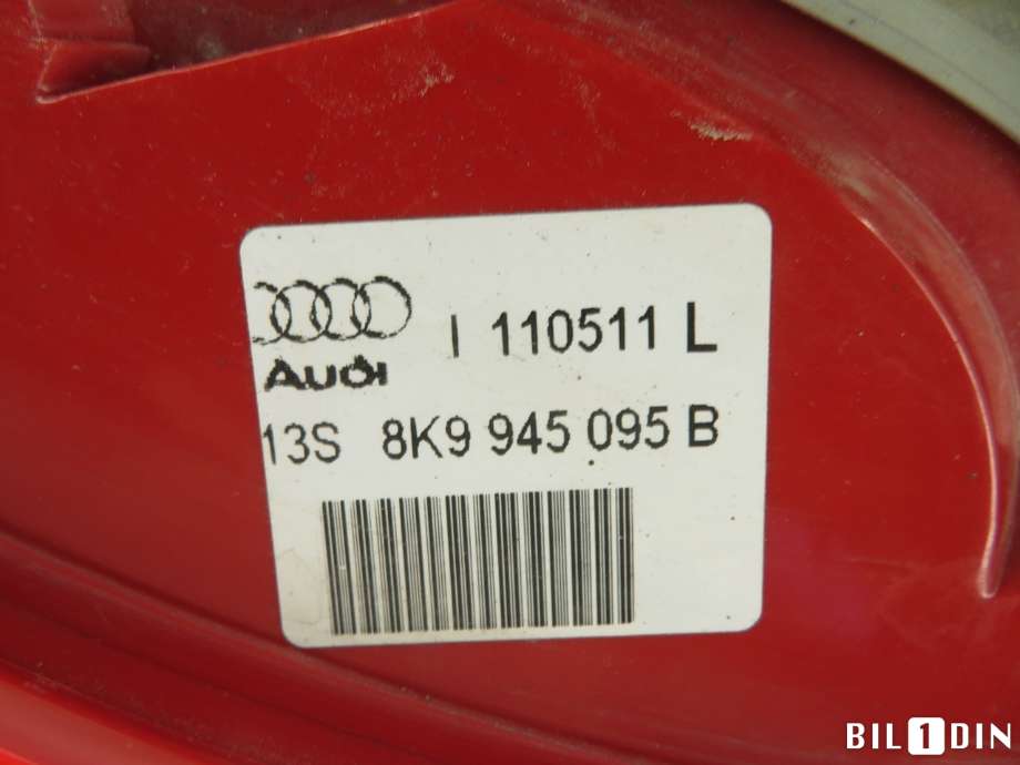 Baklykt venstre til Audi A4 2007-2014 (Type IV) (B8) (B8) (AUDI|8K9945095B|)