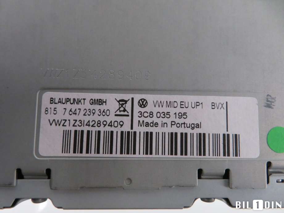 Bilstereo til VW Tiguan 2007-2011 (Type I, Fase 1) (VOLKSWAGEN|3C8057195X|)