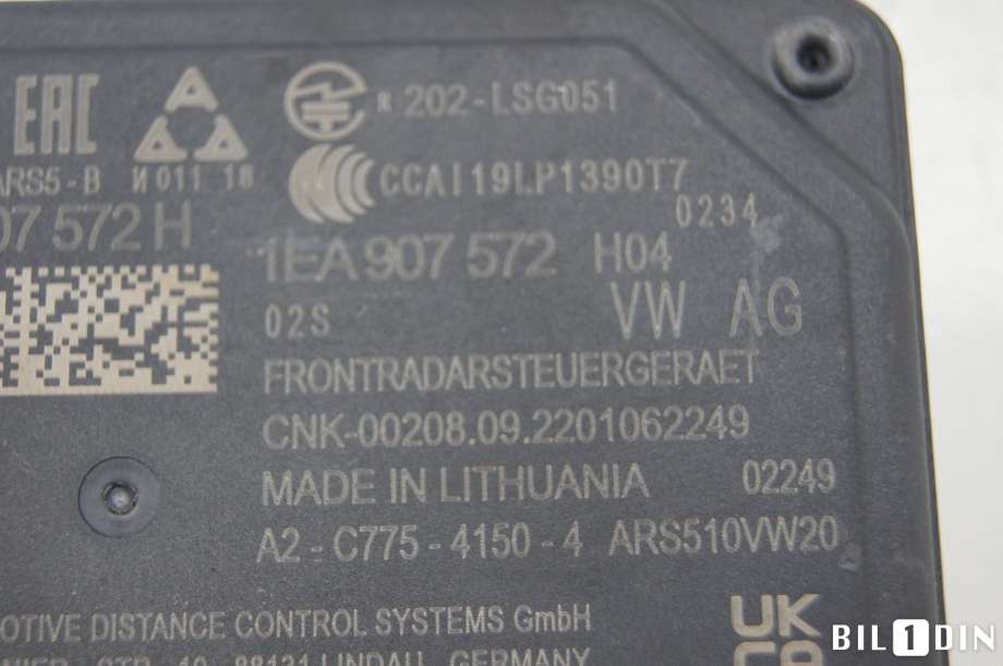 Sensor radar til Audi Q4 e-tron 2021-->>  (AUDI|1EA907572H|)