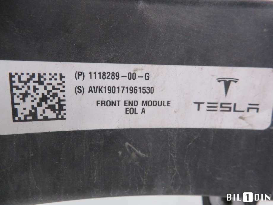 Frontplate til Tesla Model 3 2018-2023 (Fase 1)  (TESLA|111024000B|)