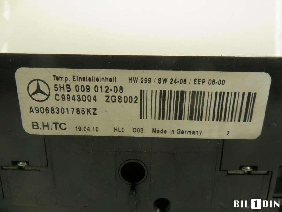 Varmeapparat betjening til Mercedes Sprinter 2006-2013 (Fase 1) (906) (906) (MERCEDES|A9069063000|A9068301785|A9068302885)