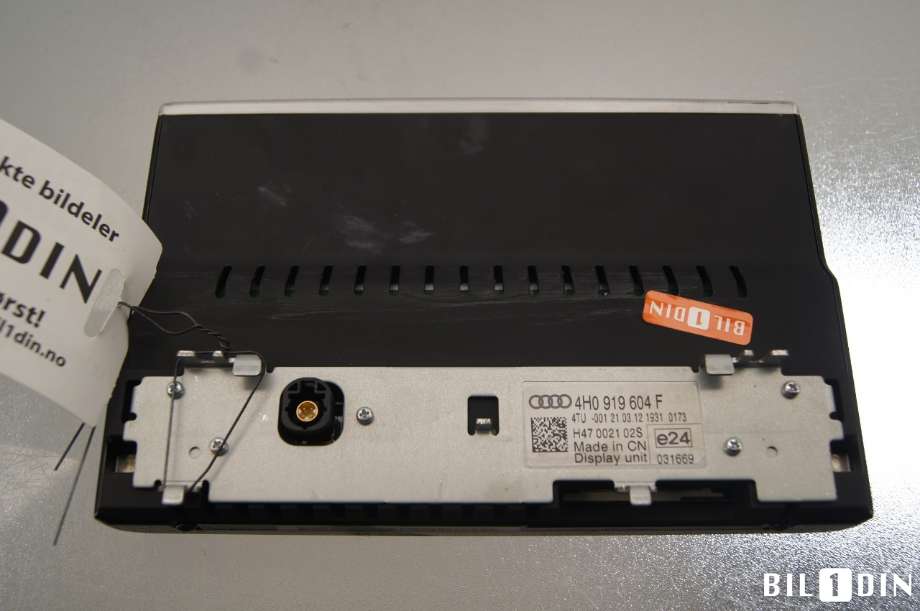 Multimedia display (MCU - Media Controller Unit) til Audi A8 2010-2013 (Type III, Fase 1) (AUDI|4H0919604H|4H0919604G|4H0919604F)