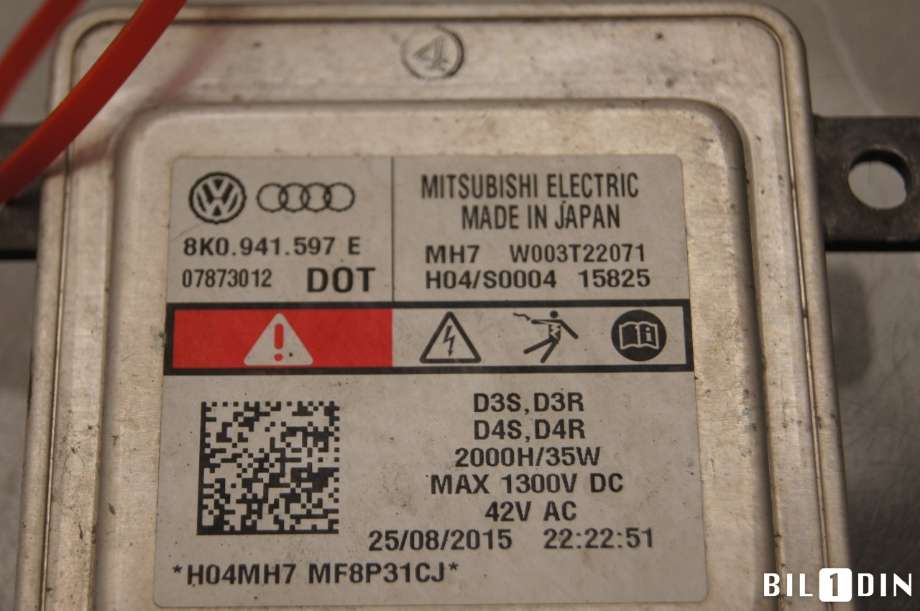 Styreenhet xenon/ballast til Audi A8 2010-2013 (Type III, Fase 1)  (AUDI|8K0941597E|)