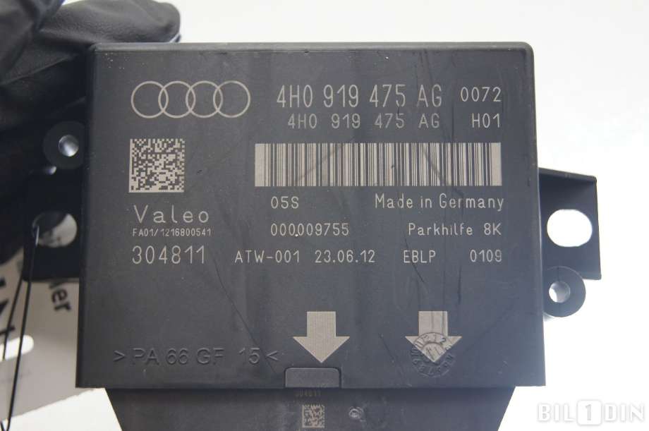 Styreenhet parkering til Audi A8 2010-2013 (Type III, Fase 1)  (AUDI|4H0919475AA||4H0919475AG)